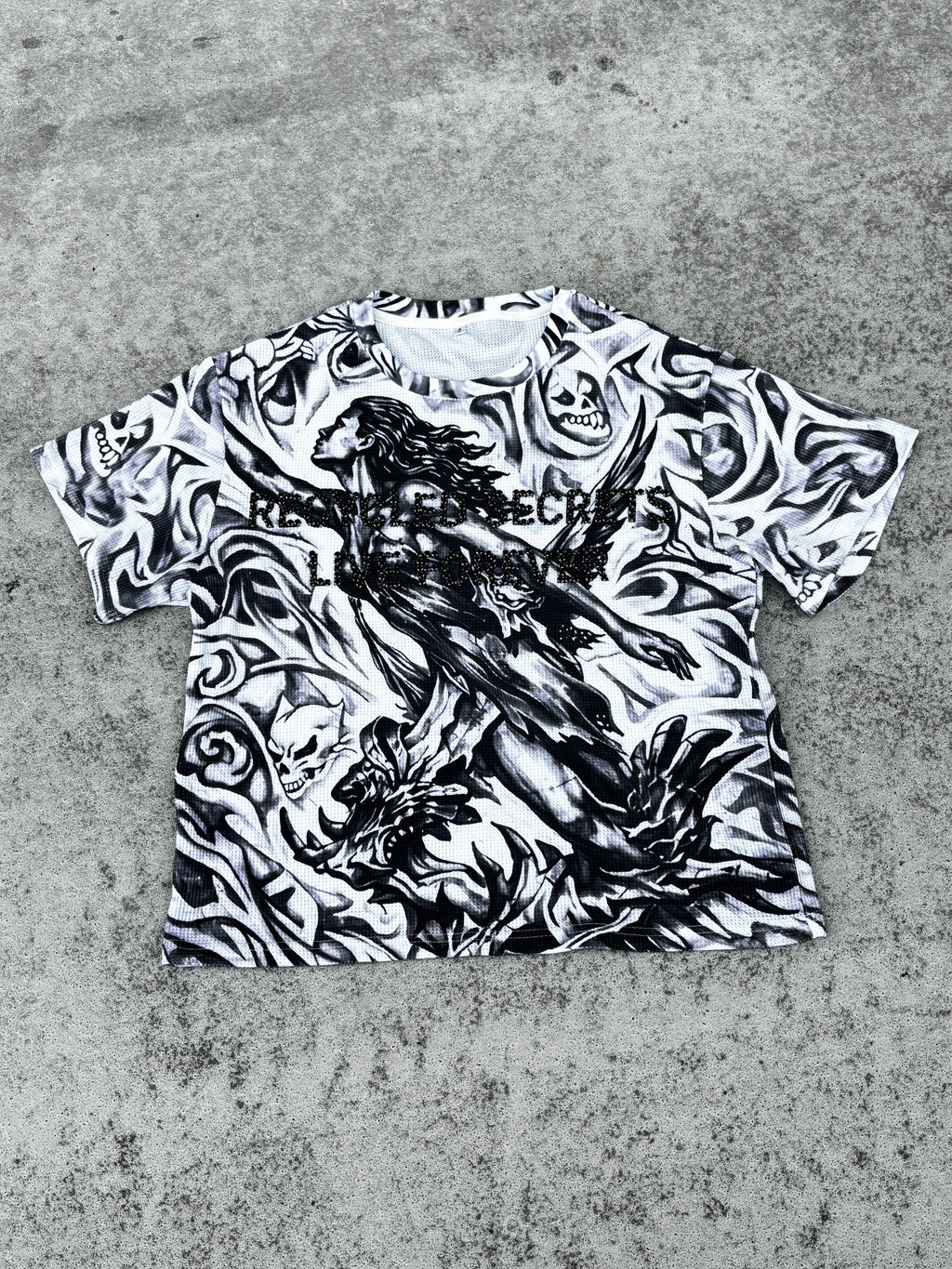 RECYCLEDFITTI WAFFLE NET BOX TEE